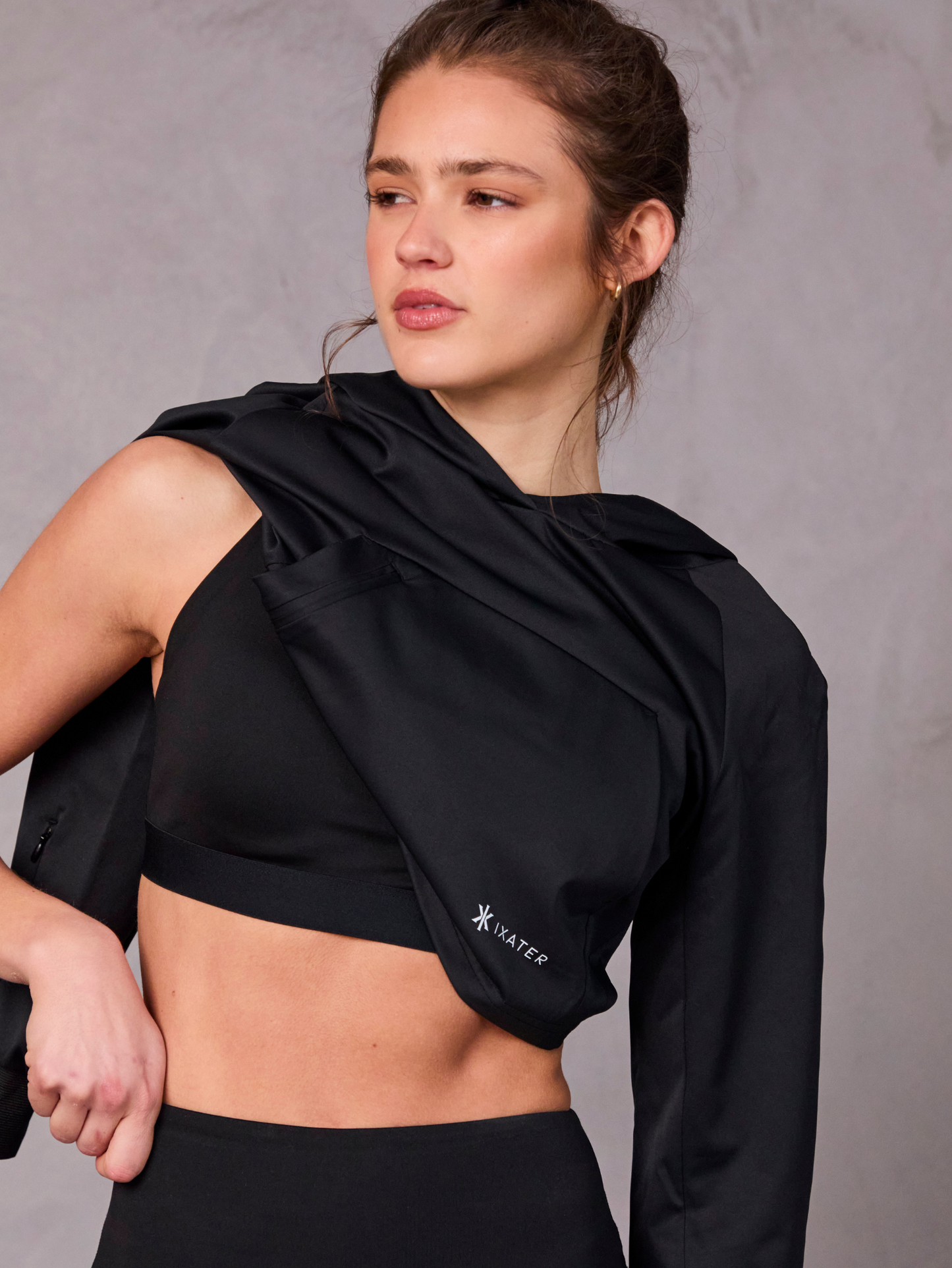Crop Hoodie - Black