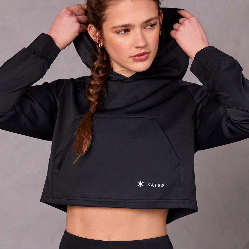 Crop Hoodie - Black