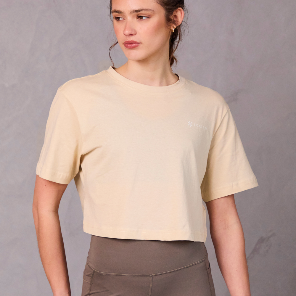 Crop Box T-Shirt - Nude