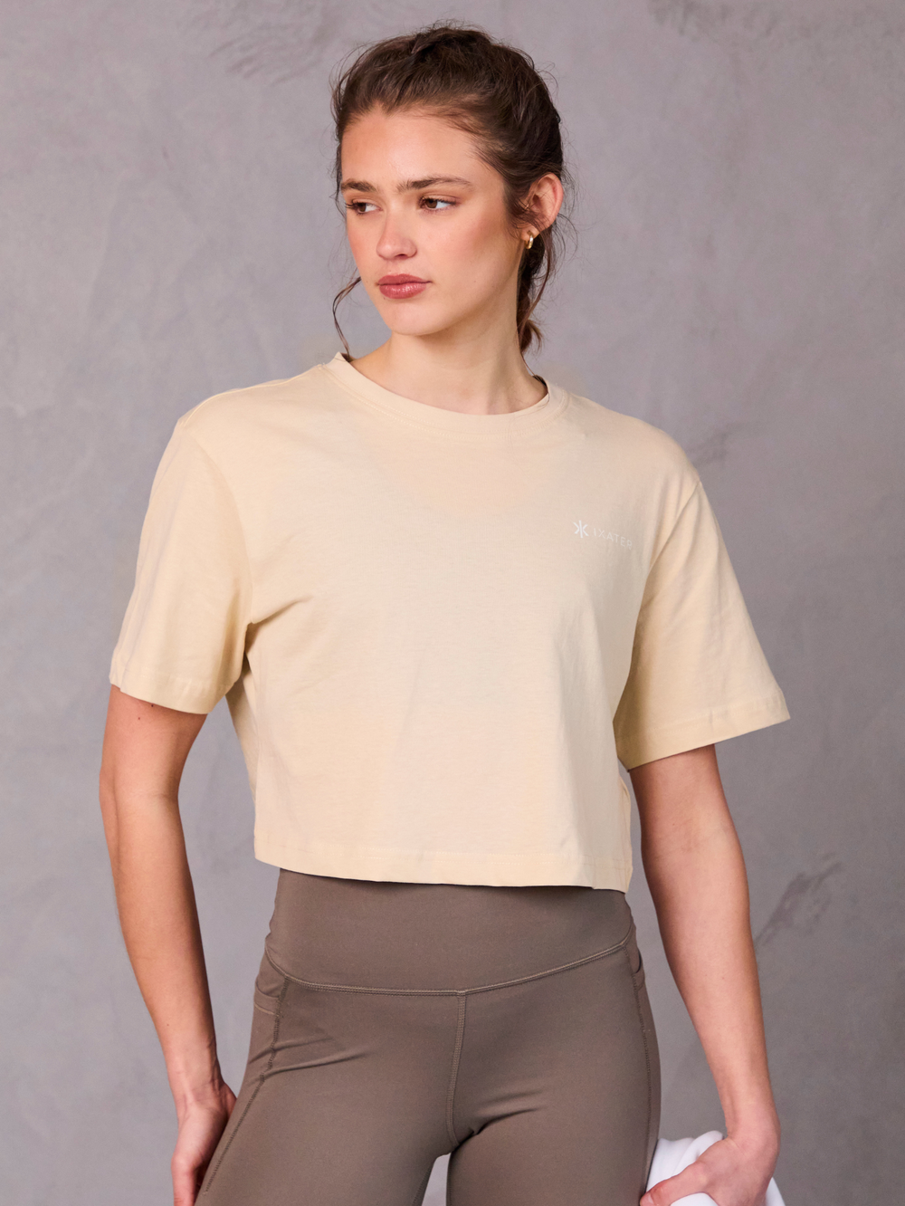 Crop Box T-Shirt - Nude
