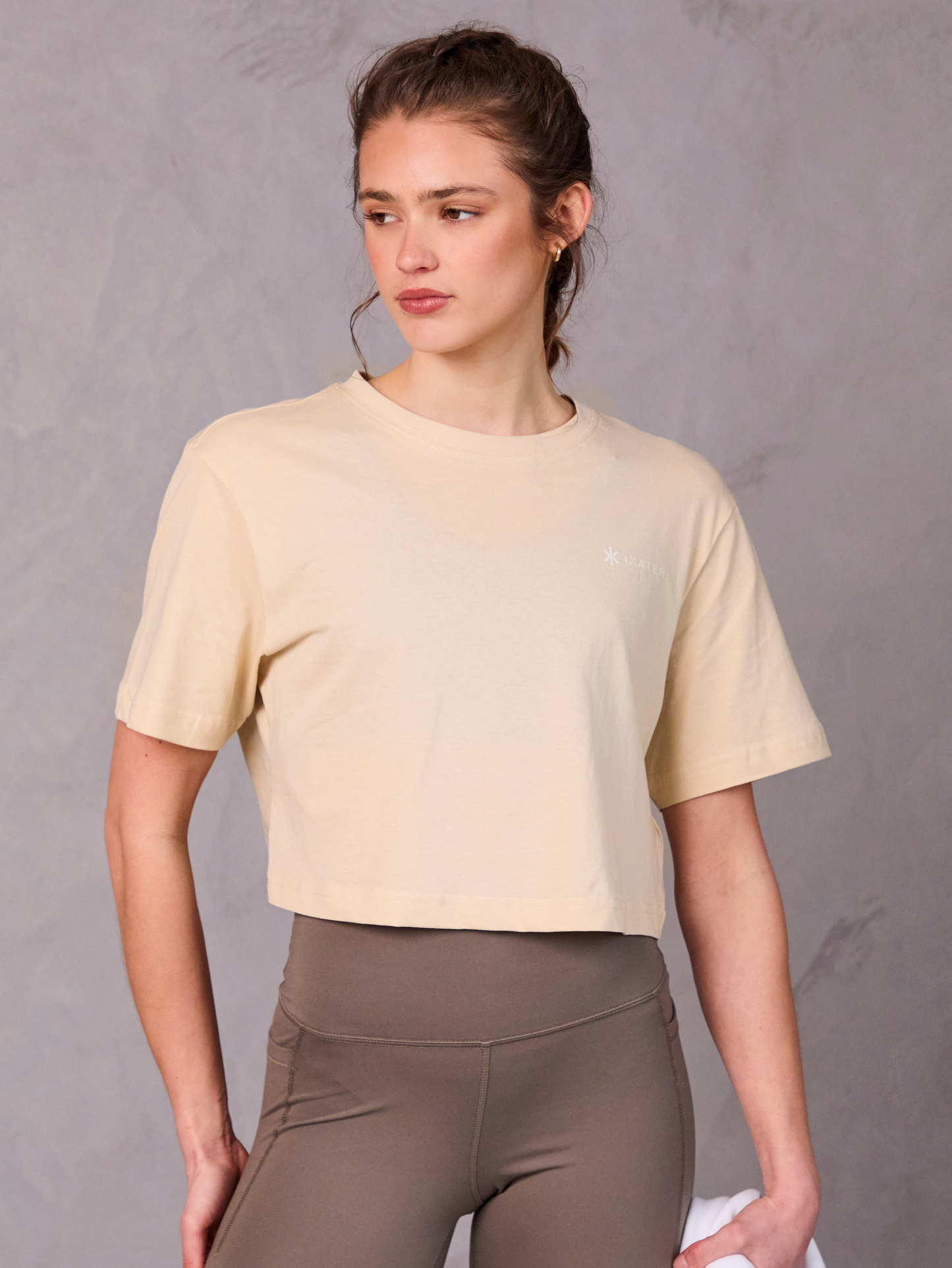 Crop Box T-Shirt - Nude