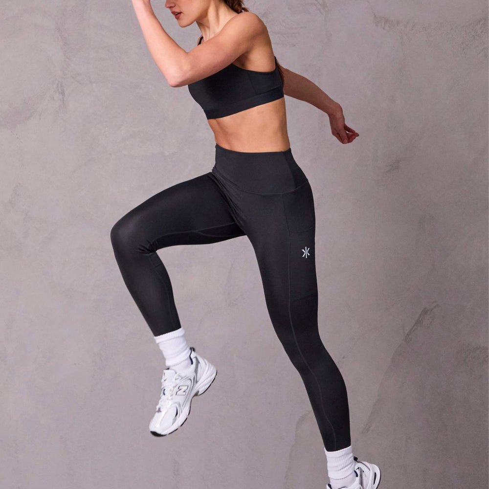 Core Fit Training Leggings with Pocket - Charcoal