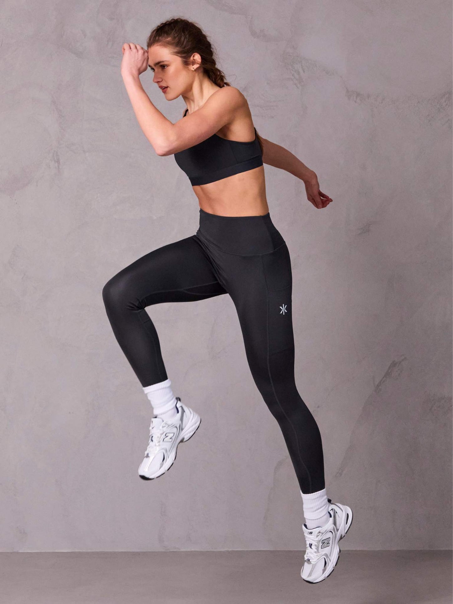 Core Fit Training Leggings with Pocket - Charcoal