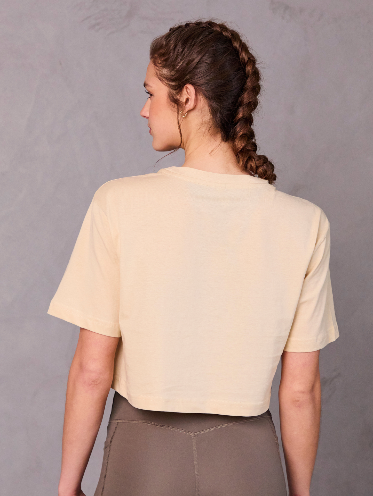 Crop Box T-Shirt - Nude
