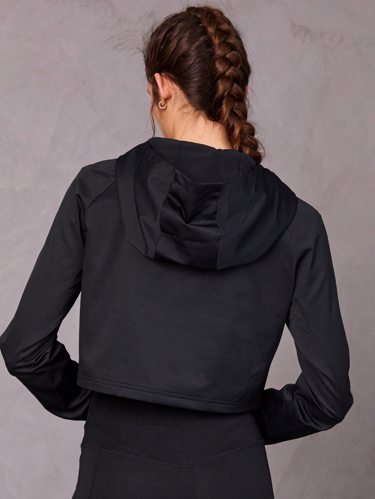 Crop Hoodie - Black