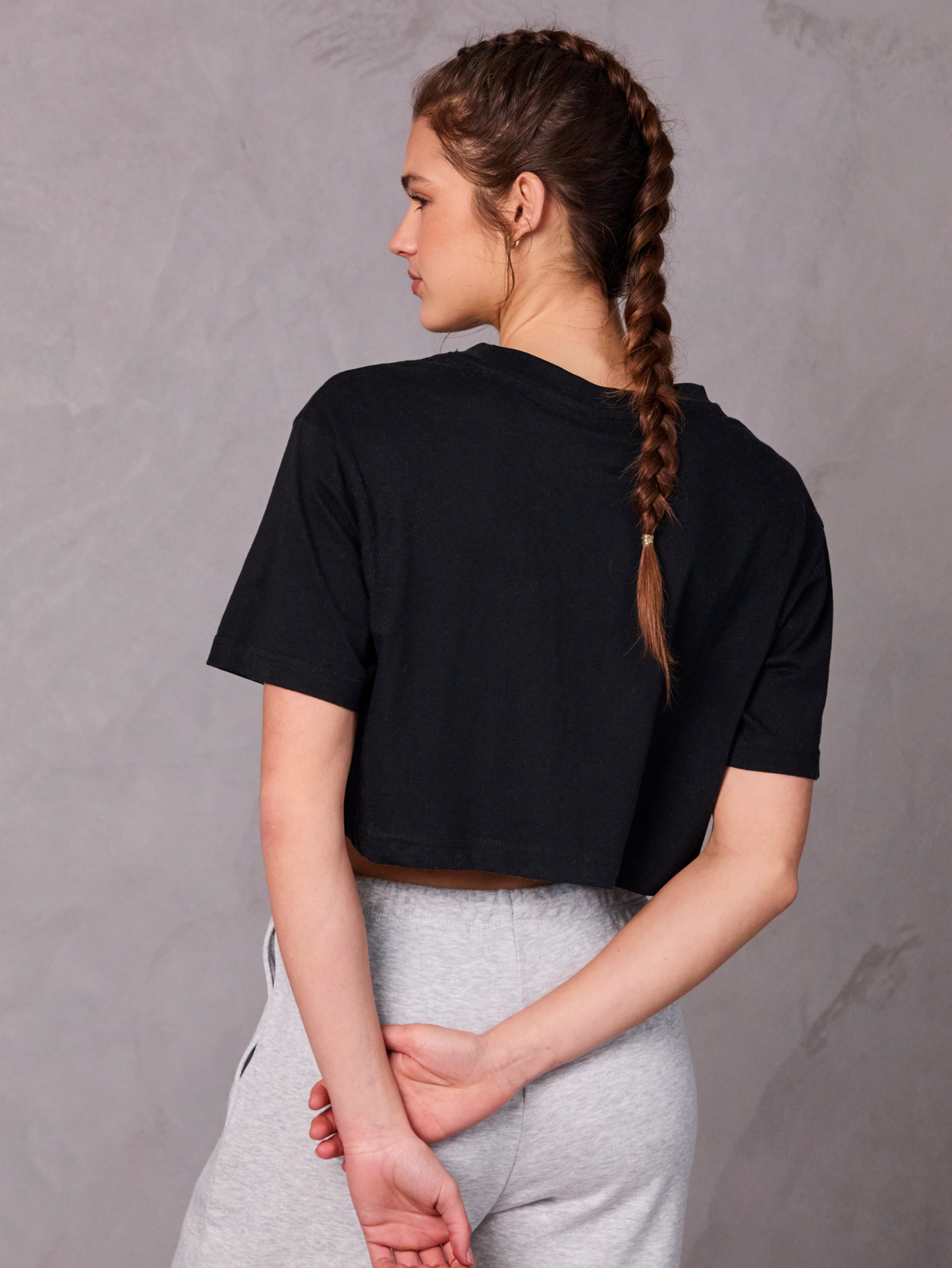 Crop Box T-Shirt - Black