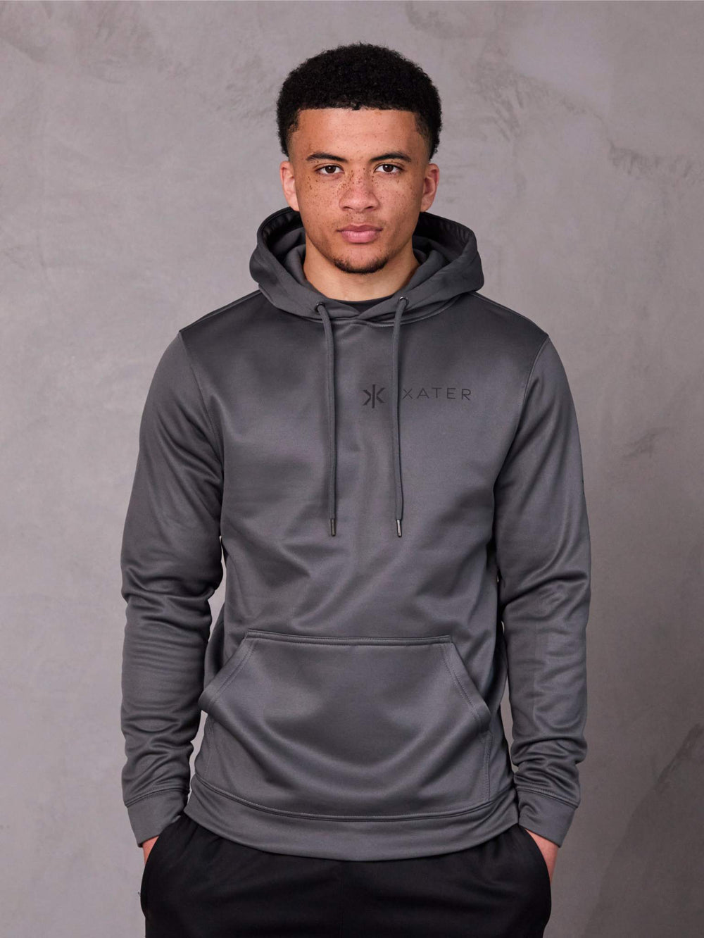 Men's Grey Gym Hoodie Ixater
