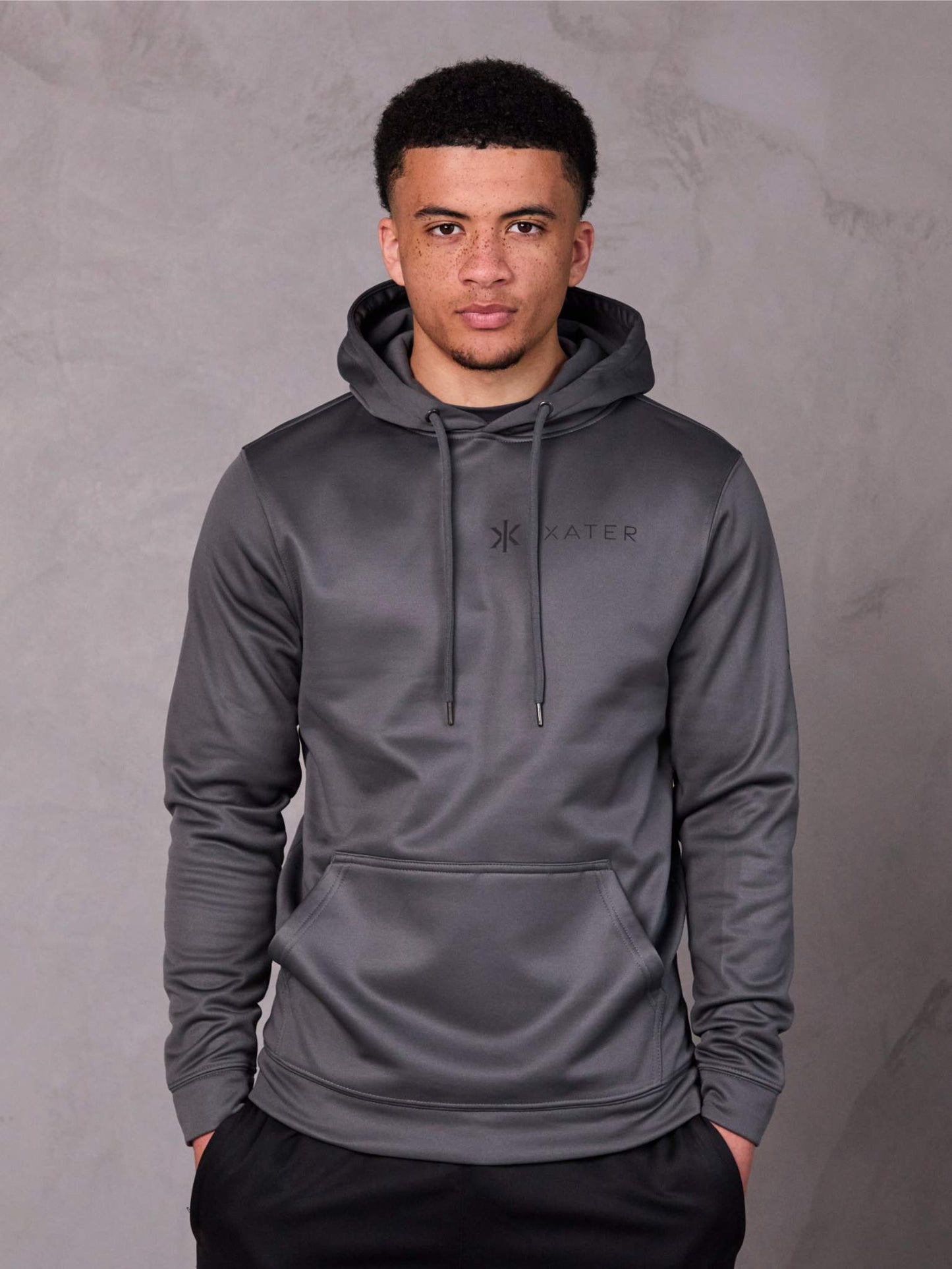 Men's Grey Gym Hoodie Ixater